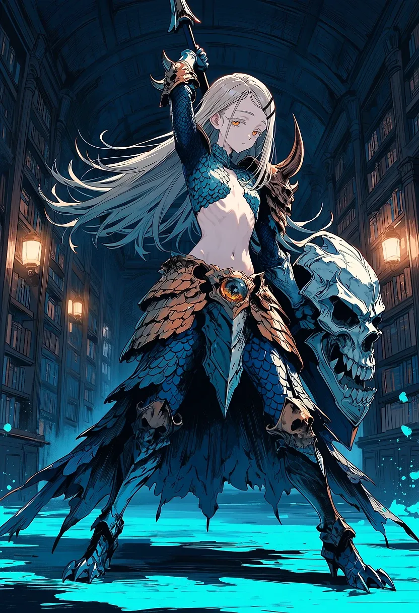 AI art "Hiro, Equipment Testing" with user description "die Kleidung und die Waffen in diesem Test sehen wirklich cool aus."