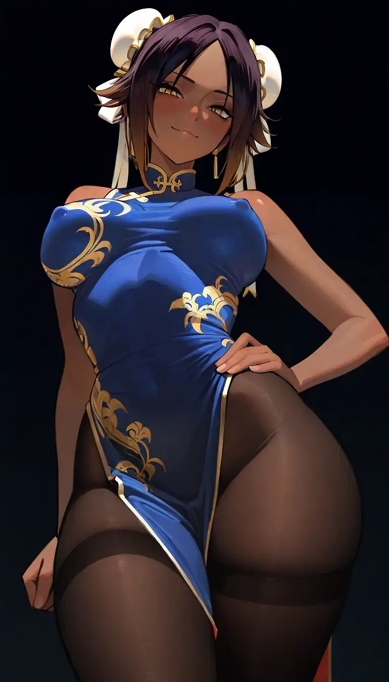 AI art 'Yoruichi Chun-Li cosplay'