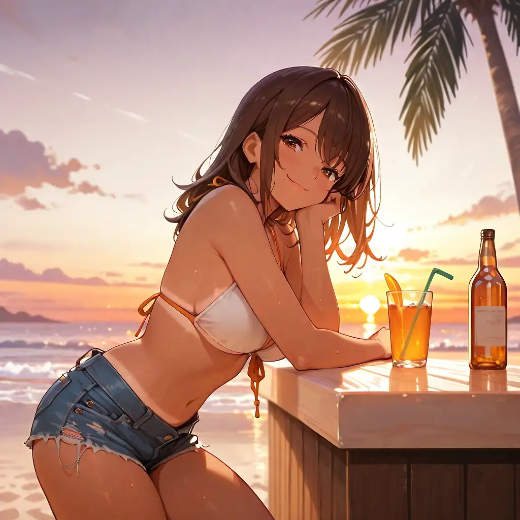 AI art 'Rum, Rhythm and Skin 🍹🎶' with user description 'A little beach music, a little moonlight and a lot of reasons to forget every responsible decision.
Cuba Libre in hand, summer madness in the air. 🌴😏

Wishing @peterco and all the lucky people using this season properly a beautiful vacation.
Enjoy the sun, the ocean and drink one Rum Punch or Cuba Libre for me. Maybe two, just to be safe. 😏🍹

@octavian @warmicestudios @smut317 @gildenstein @casca_kirei-onna @heihund @bad77 @a_casual_prompter @parda @terror2 @hollenwulf @varcolac @zerogroupe21 @goobygubby @cro_bo @saltymajor778 @zesoul @azariel @ririfake'