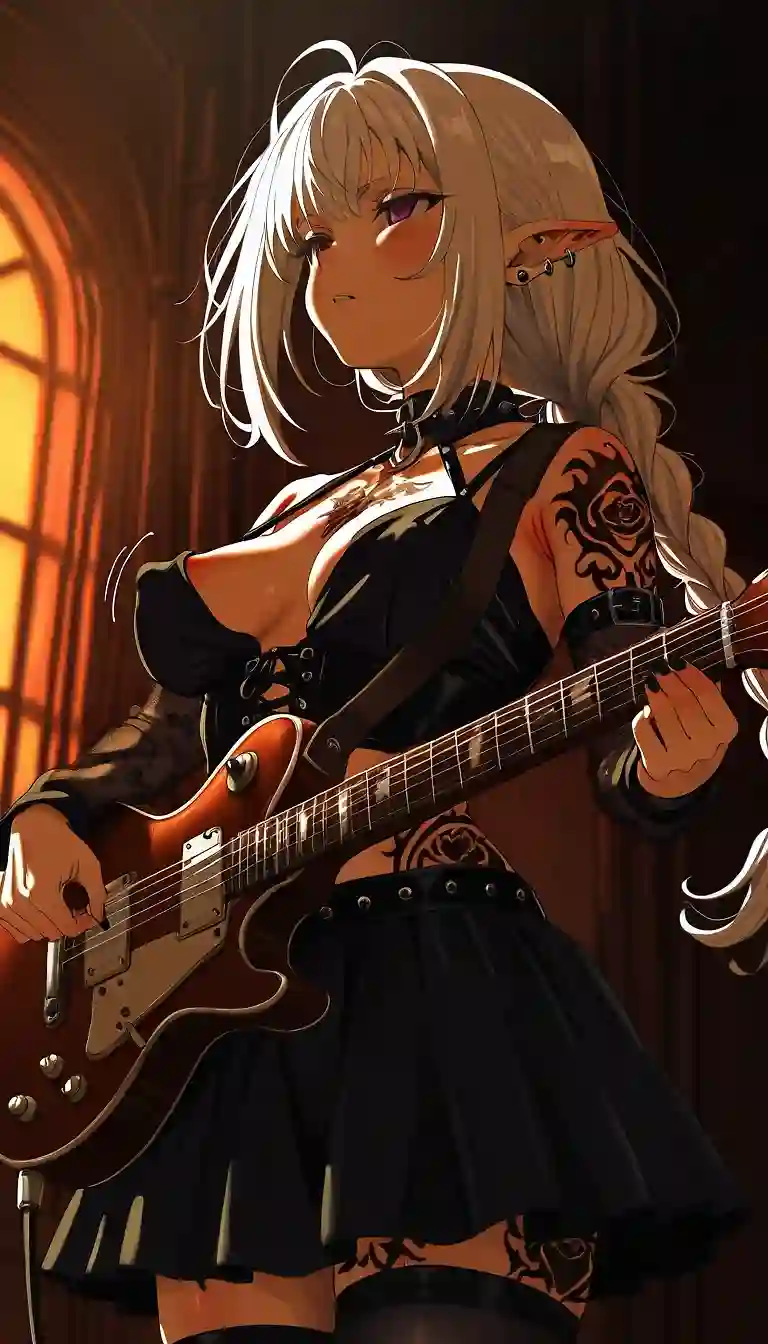 AI art 'Gothic guitar 3'