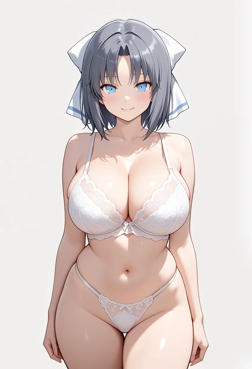 Yumi (Senran Kagura) Innocent and sensual white lingerie