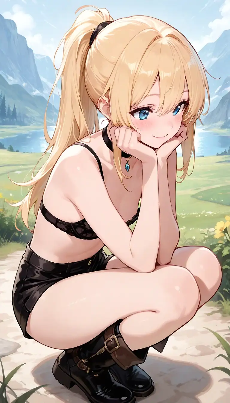 AI art 'Starima Loves Nature' with user description 'Starima went out today to enjoy nature, who knows what she will get herself into this time.'