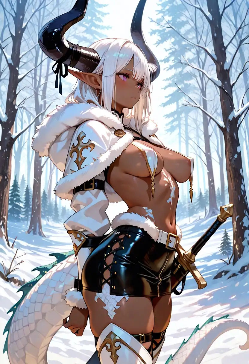 AI art 'Snow dragon'