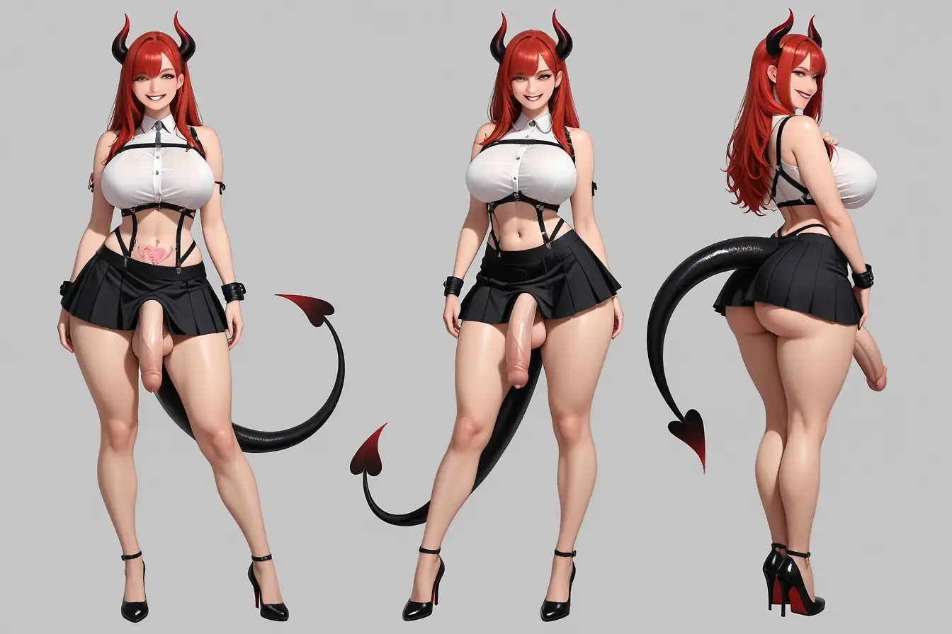 AI art 'Red Succubus Character'