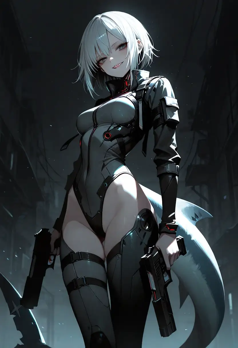 AI art "Shark girl"
