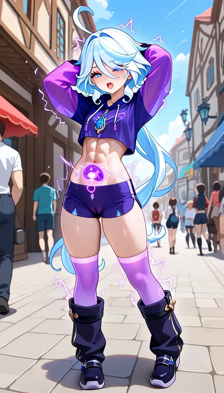 Furina and slime (casual town)