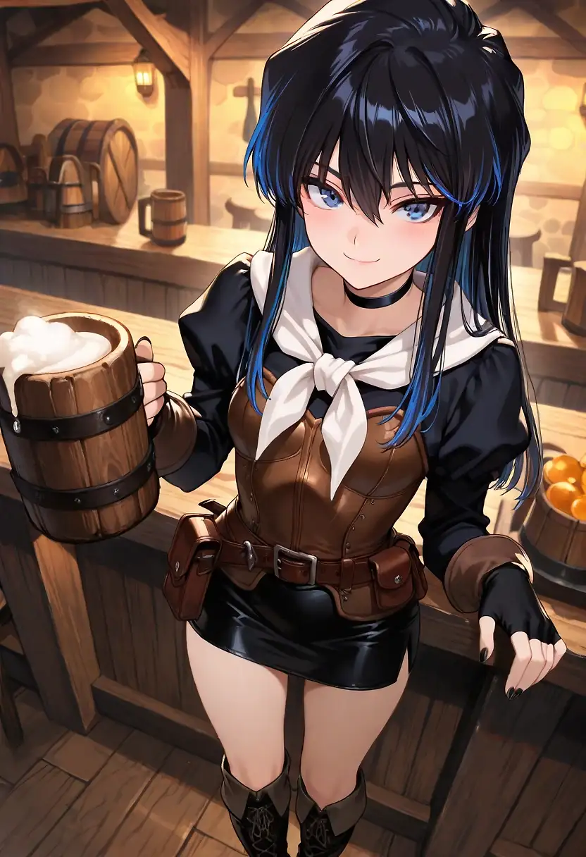 AI art 'Isekai with Anara pt1' with user description 'Anara wants to do some Isekai roleplay.
She decides to give you a little motivation to join in.'
