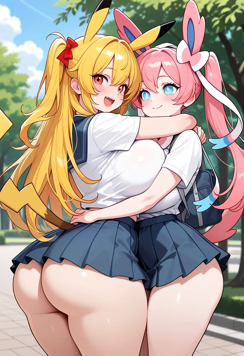 Pikachu and Sylveon