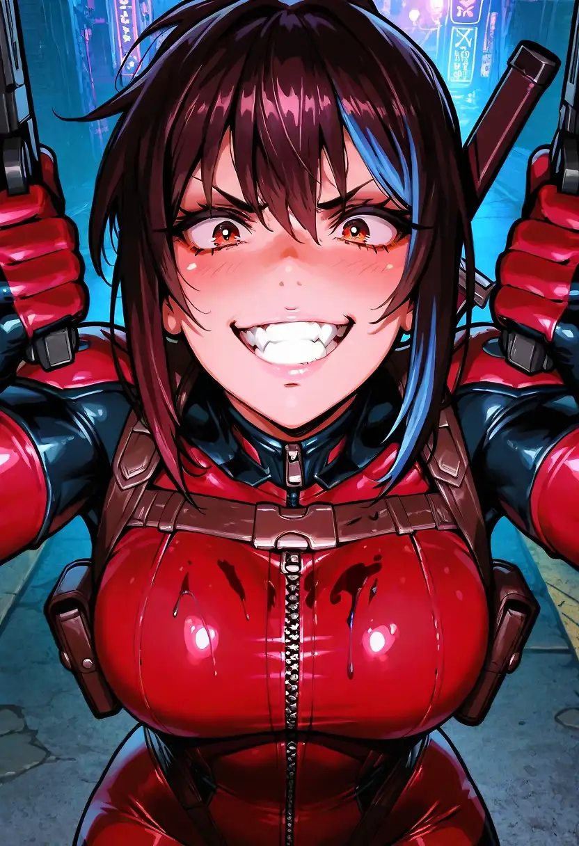 AI art 'Revypool' with user description 'Revy got tricked by the merc'