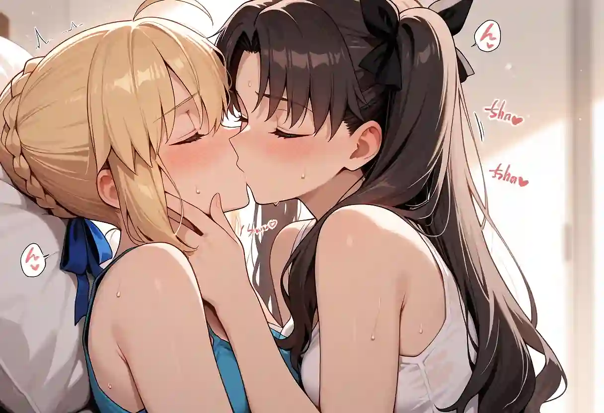 AI art 'Artoria Pendragon (Saber) x Rin Tohsaka (Fate)'