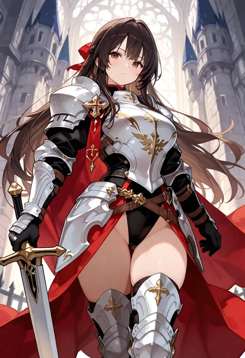 AI art 'Knight girl test 2'