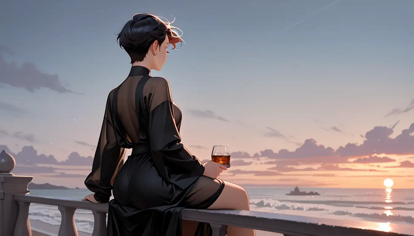 AI art "Katja sunset"