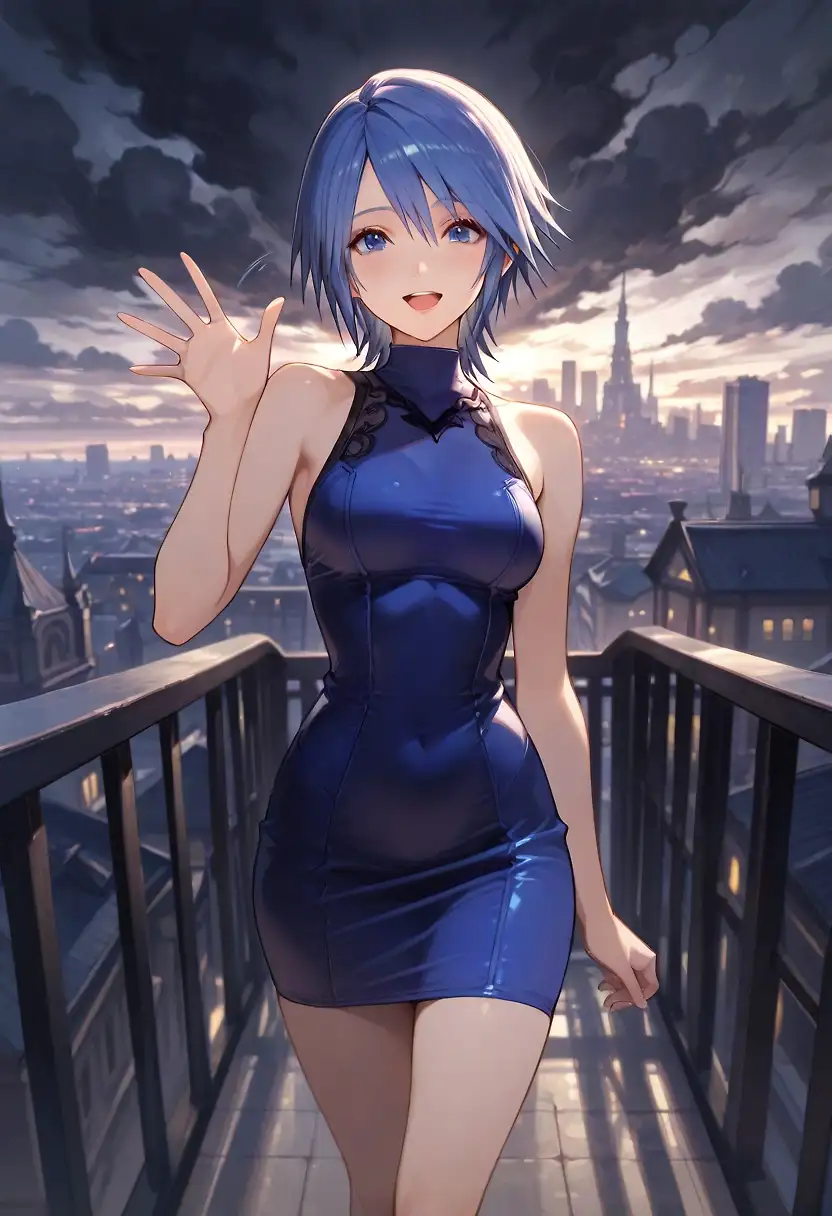 AI art "Aqua goes to the hotel."