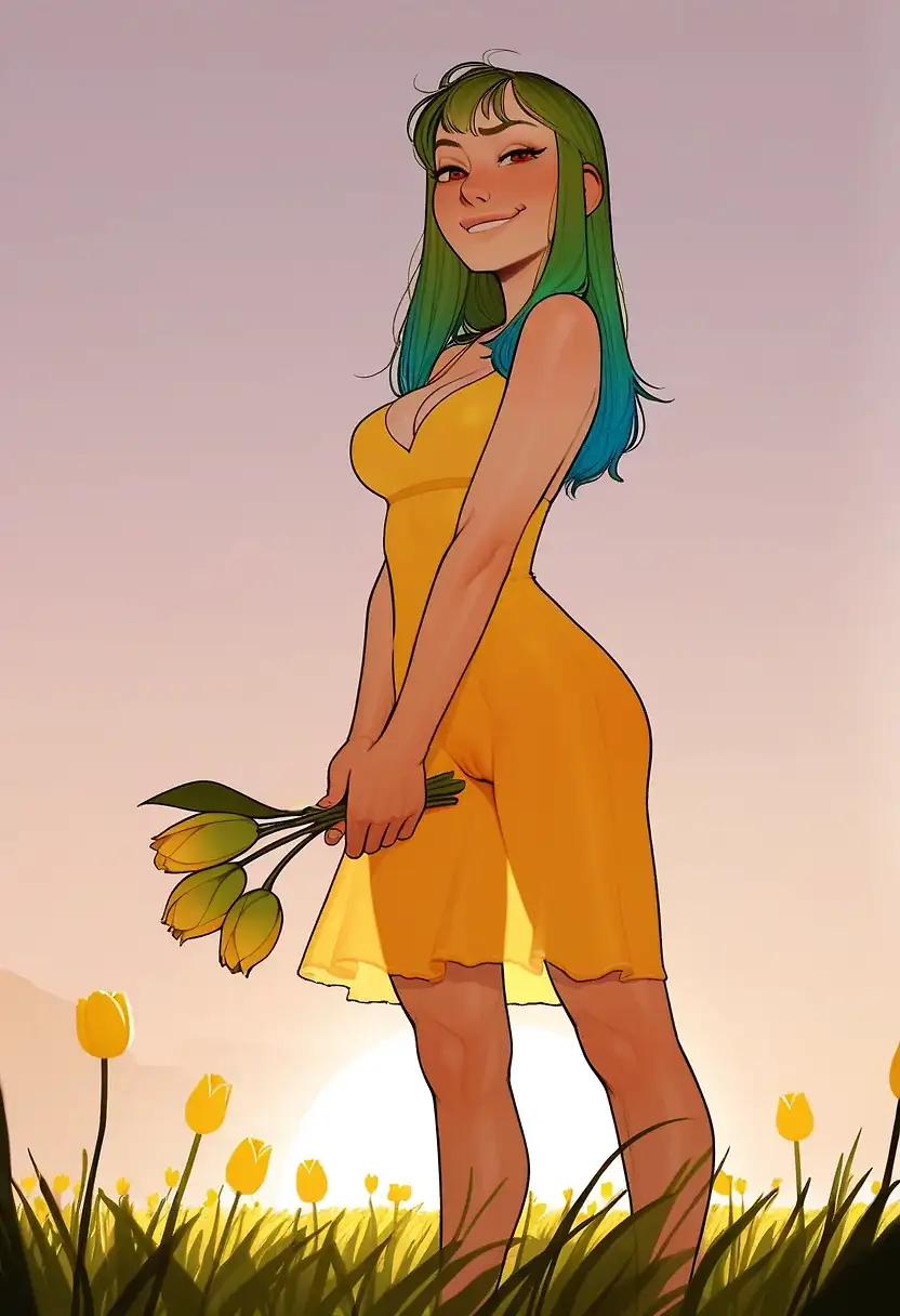 AI art 'GOOD DAYS' with user description 'That's what today was, good 💚'