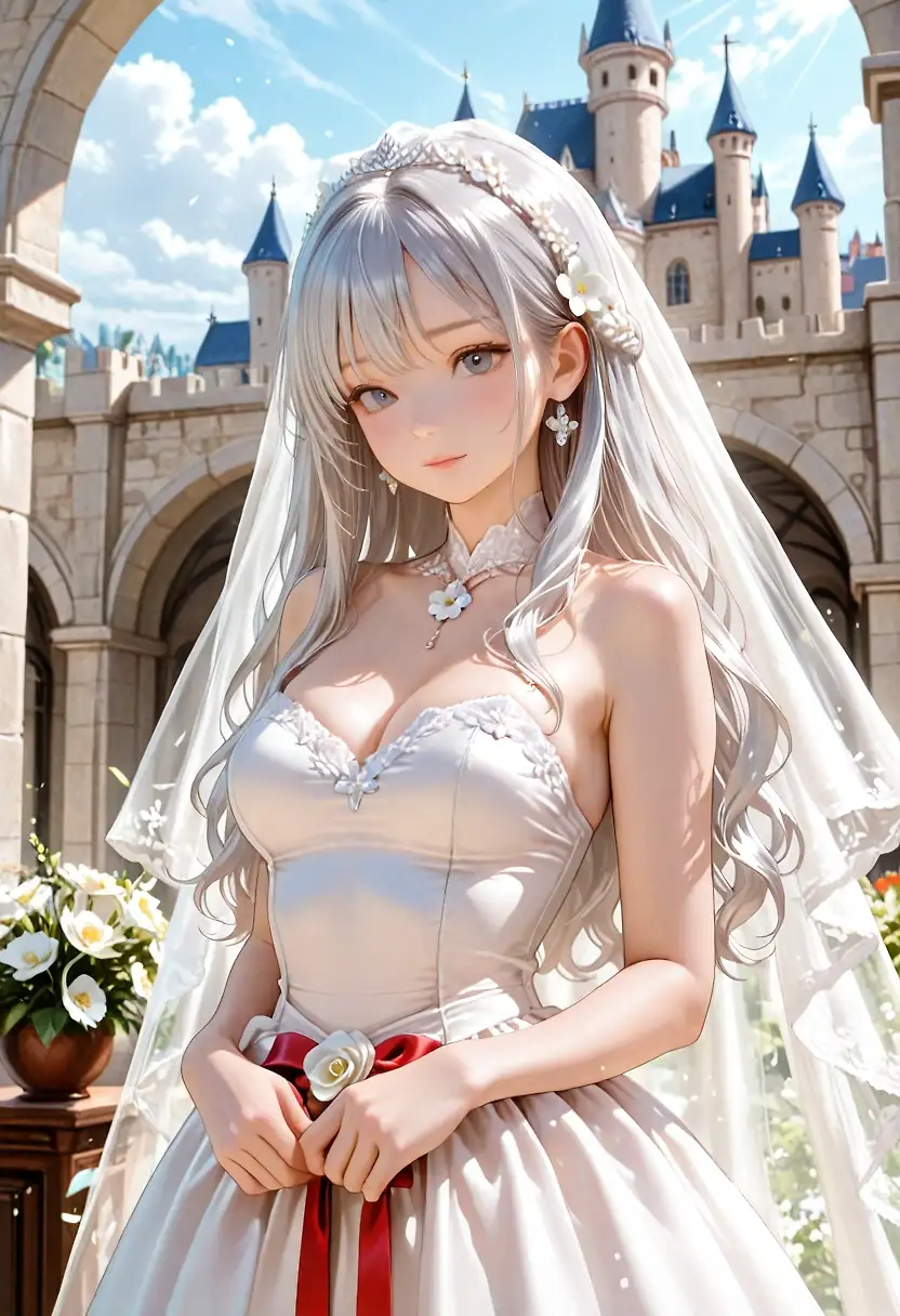 AI art "wedding dress"