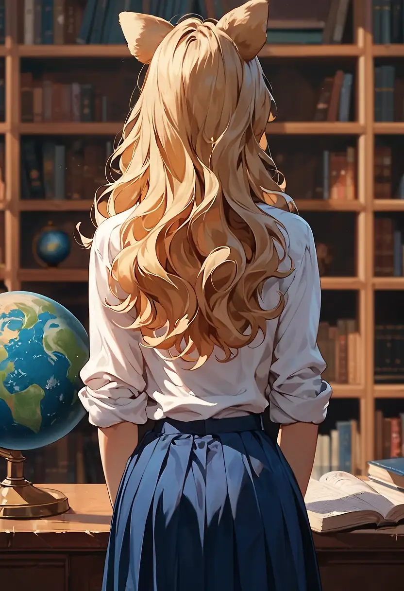 AI art "CatGirl student"