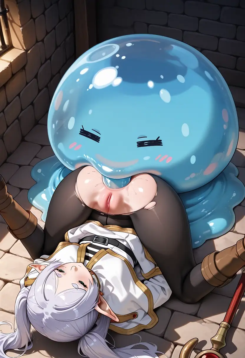 AI art "Frieren's slimy encounter"