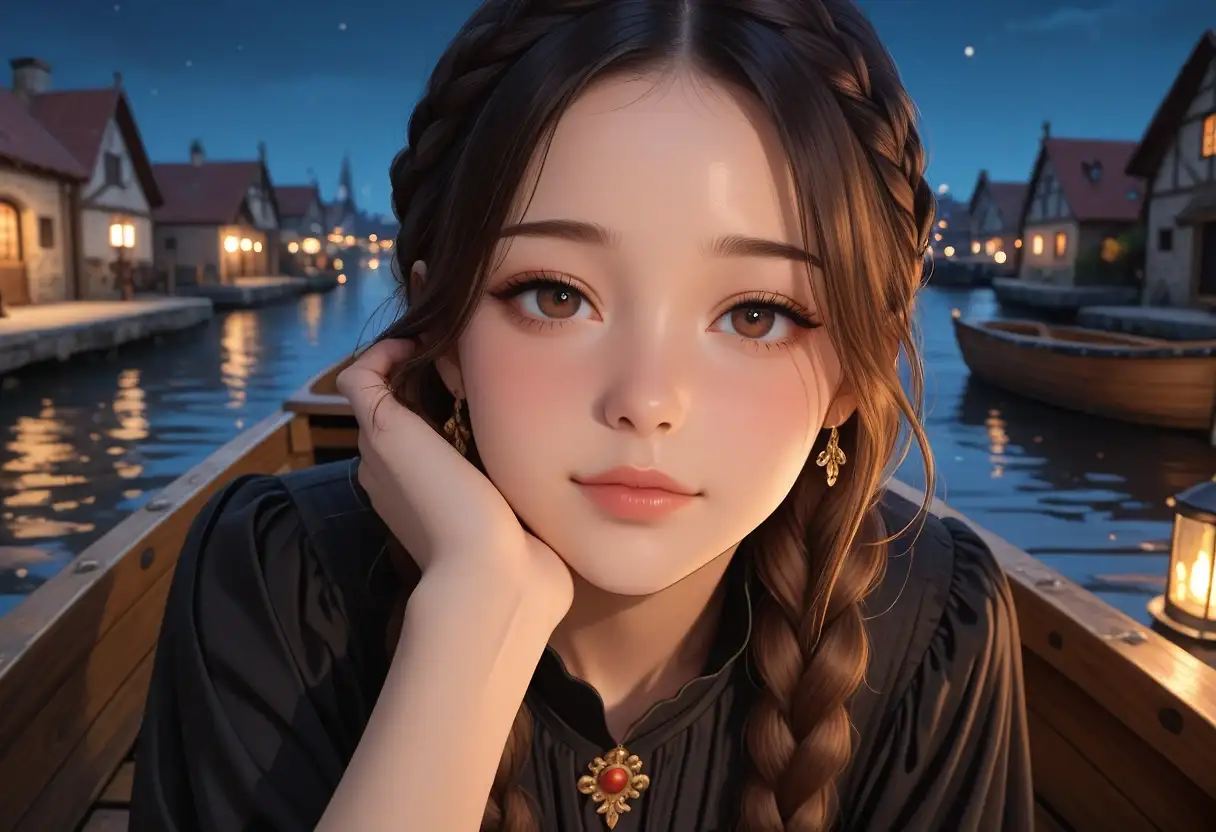 AI art "Medieval port"