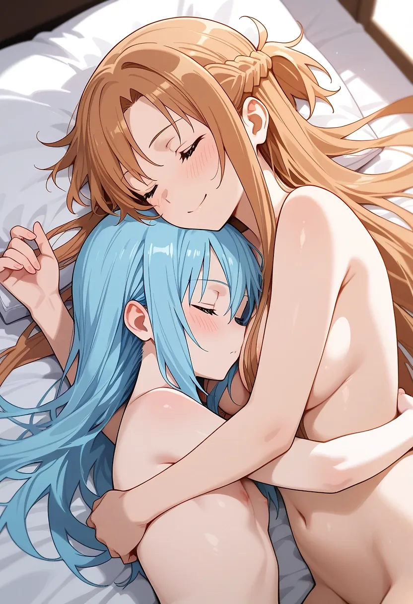 Rimuru and Asuna Cuddling
