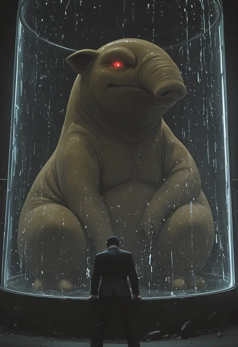 AI art 'Giovanni’s Take Over' with user description 'Giovanni, Leader of Team Rocket has finally done it. He has captured the long sought after BDD (Big Daddy Drowzee)! Through the power of science he has created Essence of Drowzee in order to achieve dominion over the world. First mission is to remove the female opposition, weakening the economic and political power so team rocket can infiltrate and take control. Then the Pokemon will all be his……. But will that be enough?'