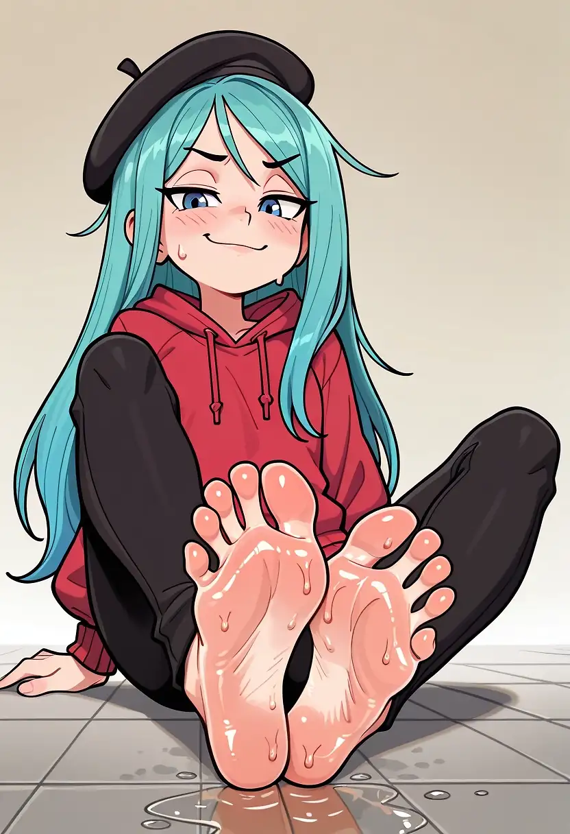 AI art "An adventure puts her best foot forward!"