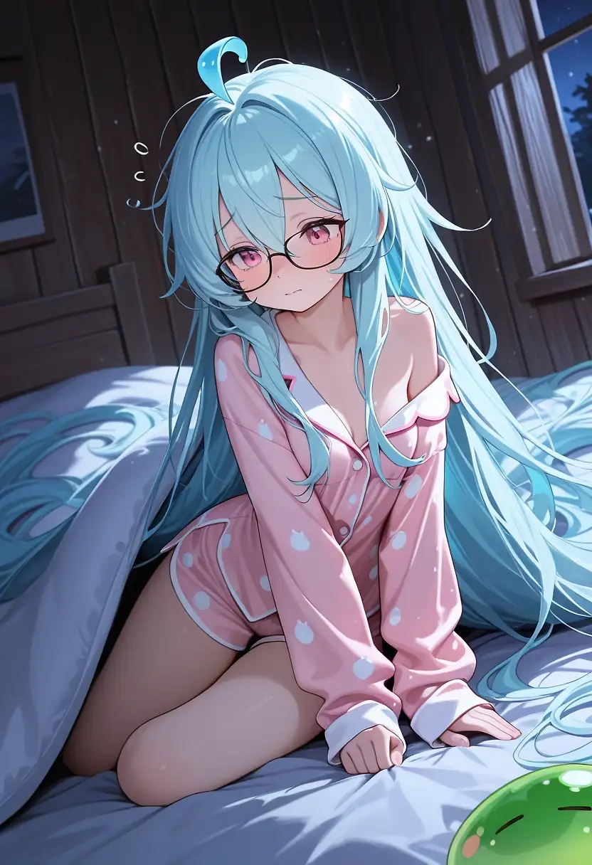 AI art 'Aftershocks [Stardust Crossing - Episode 2]' with user description 'Runie had spent most of her day with a growing sense of unease.  Something had woken her up in the middle of the night.  A voice, of some kind.  She thought at first that someone was shouting outside her dorm room or worse, outside the window.  But as she looked around the dark room, all was quiet.  Even Gooey was sound asleep, and the little slime would jump at any little thing.

To be honest, it had felt like something was wrong for a little over two weeks now.  She had felt the star again that night, that strange light in the sky that felt so important though she couldn't say why.  It appeared every so often, just another part of living in this weird and wonderful city.  But it never felt… wrong before.  That nagging feeling had kept her from focusing on her studies and that was perhaps a bigger problem than her sleep schedule.  That quiz in Arcane Metallurgy wasn't going to pass itself even if she could enchant the pencil.

Then the whispered voice hit her dreams like an ASMR line beamed directly into her head.  There was only one thing to do at a time like this and that was call the old Andromeda High School Occult Club President, Valerie.  Though, she went by a nickname these days.

Sweetheart picked up before the first ring even finished.  “You heard it too?”

Runie paused.  That confirmed her suspicions, but raised several more questions.

“The voice? The other night.  I can't get it out of my head, I was just about to call you about it.”

“So we both heard it.  Do you think everyone did or just us?,” Runie said, her voice low and trembling just a bit from her nerves.

“I don't hear anyone freaking out next door, at least.  Given how calm it is outside, I’d wager only some people could hear it.”

Runie turned her ears to the world outside her dorm room, but the night was quiet.  “Good point.  Umm… what did it say to you?”

Sweetheart was quiet for a moment.  “It said… ‘Can you hear me?’, plain as day.  You heard the same words?”

Runie affirmed that she had.  They went over a few more details until they were satisfied their stories aligned.  It reminded Runie of their high school days, before they went off to separate colleges.

“So, what do we do about it?”

Sweetheart laughed softly to herself.  “What else?  Meet up tomorrow at the park and we start investigating.  Consider the case of the Midnight Voice officially open.”

+++

SC-009 watched Subject 002 pace around her bedroom on the thermal cam while her audio bug tapped the entire phone call.  This was interesting.  001 and 002 knew each other.  That wasn't in the briefing, which meant it was either a new development (unlikely, given the familiar tone of the call) or the briefing was missing intel.

She added this development to her notes, but frowned as she wound up staring at the transcript of the call.  ‘Can you hear me?’

They heard it too.  The Subjects known to be under the effect of this site’s anomaly.  Did that mean she was already under its spell too?

She tapped her pen against the page as she mulled her options.  The anxiety was still an unfamiliar feeling and it made these choices harder than they needed to be.  Her training said to ask for more intel.  Her operation guide said to proceed as planned and report the incident, which she still hadn't done.  Because her heart was telling her she had to talk to these two.  She was scheduled to watch Subject 003 tomorrow.  It would have to wait, she’d be paying the park a visit.

+++

SC-009 watched the two Subjects approach from the discreet location of a nearby park bench.  She had extrapolated the most likely spot in the park for the two of to meet, judging by their respective routes to get here from their homes, and was pleased that she had picked a spot to stake out close enough to spot them meeting.

Subject 001 and Subject 002.  Or, rather, Runie Caldwell and Valerie "Sweetheart" Estarosa.  In some ways, those two were where the entire investigation began.  Their interaction with the wishing star was simply too big to ignore.

She watched the two girls carefully from her safe distance, looking for a good opportunity to approach them without being too suspicious.  The two were here to interview passerbys after all, to see if anyone else heard the strange voice.  It would be best to let them start interviewing, then approach a few minutes later after they had talked to a few people.

"I know why you're here~" a jubilant voice teased from behind her.

SC-009 didnt jump.  Her nerves were stronger than that.  She turned slowly, regarding to newcomer curiously even though she already recognized the voice.

Subject 005, Vega Astrid, stood behind her in her full fortune teller costume, a knowing smile on her lips and her finger raised teasingly.

SC replied calmly, "Did you predict this with your gift?"

Vega's smile didn't budge.  "You could say that.  You want to go talk to those two over there.  But that wont be necessary.  Because I heard the voice too, and I know what it means."'