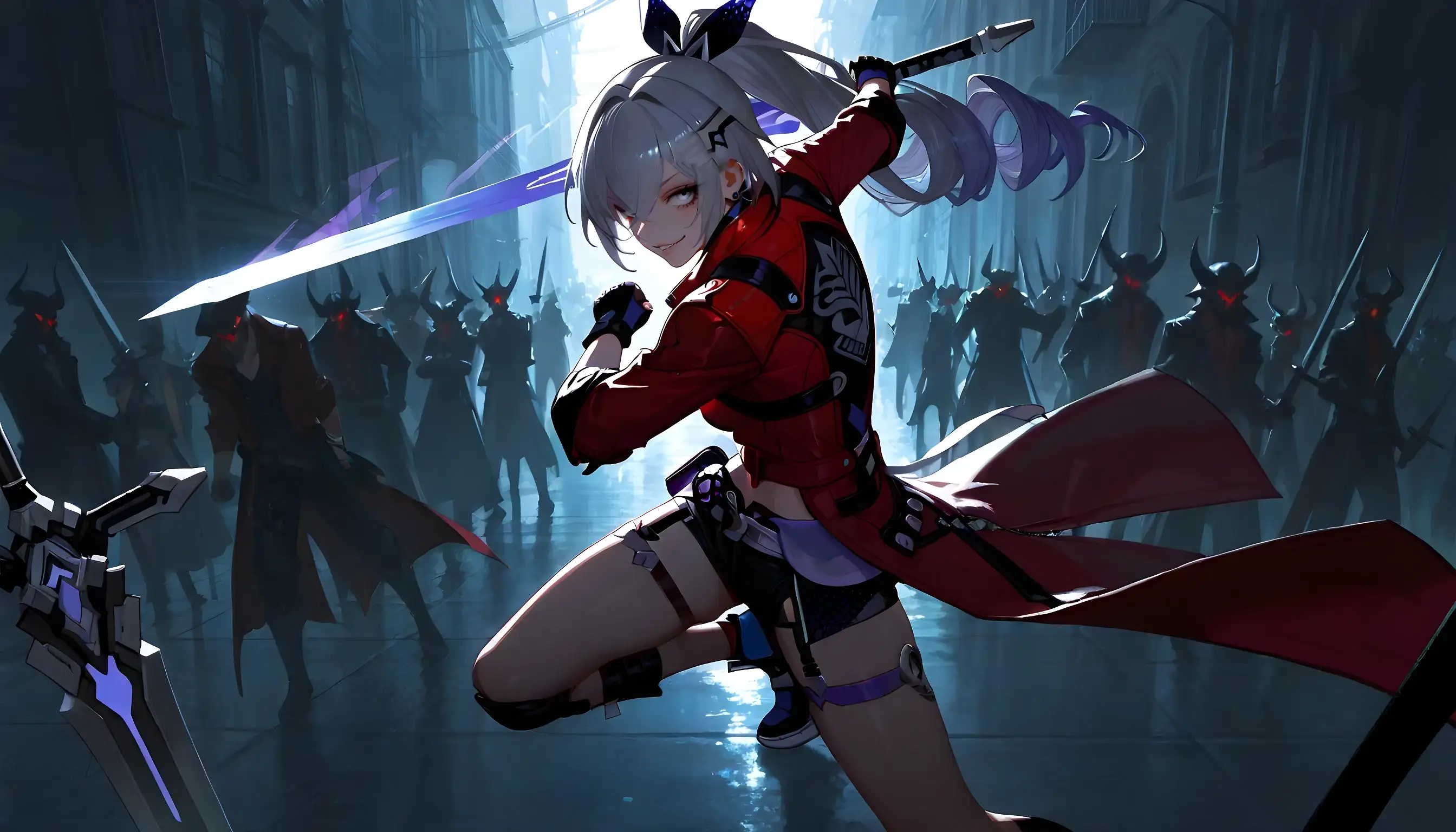 AI art 'JACKPOT: Silver Wolf takes over Devil May Cry'