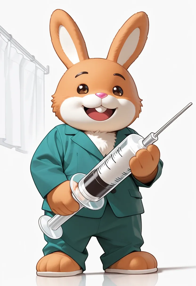 What is that white flued inside his syringe?