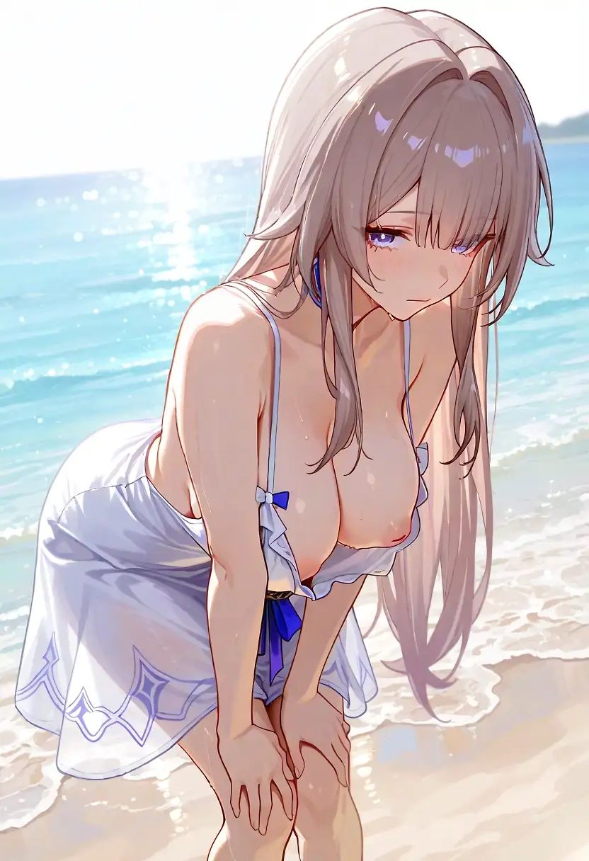 AI art "A beach date with Herta"