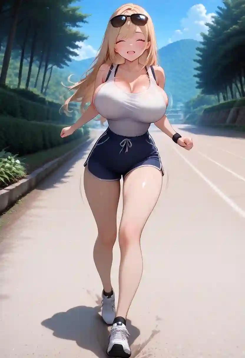 AI art "The running sex bomb!"
