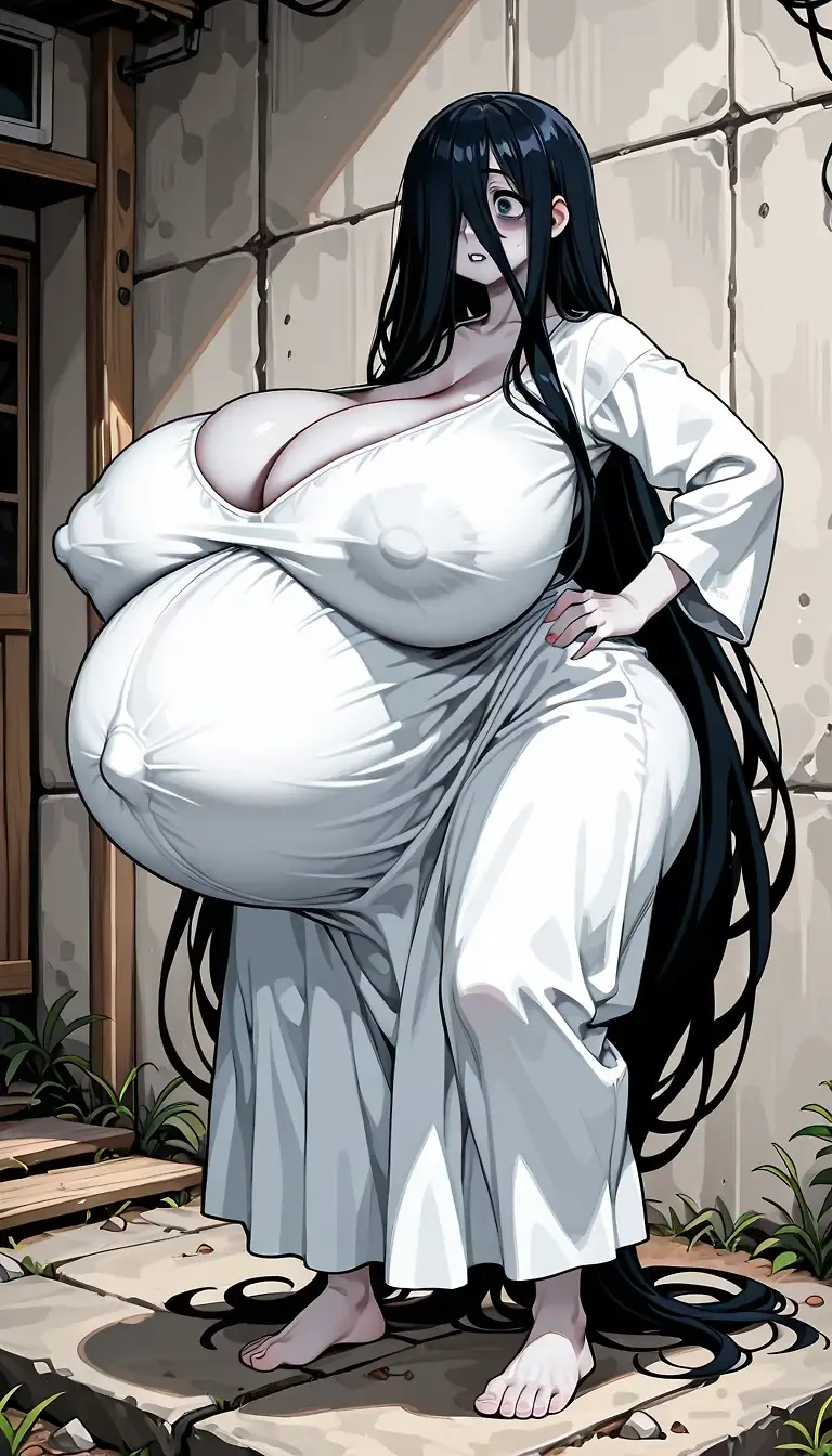 AI art "Sadako picked the wrong house to scare..."