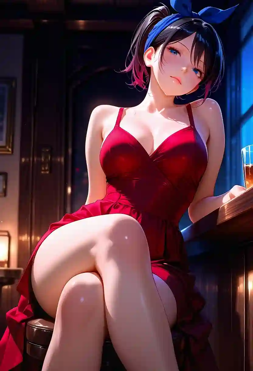 AI art 'Rent-A-Girlfiend no more' with user description 'Tired of playing games with Kazuya, Ruka Sarashina found a real date and well, let's just say she's not going back.'