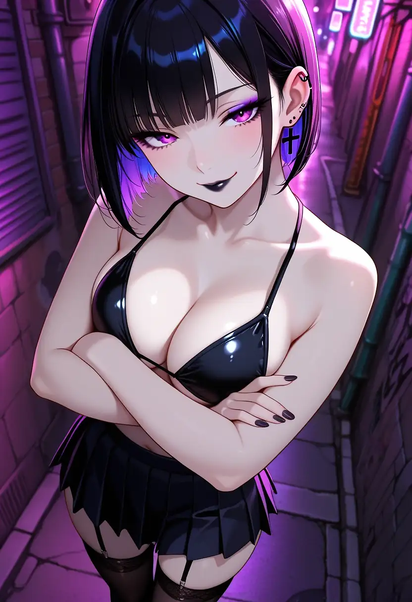 AI art "Night alley"