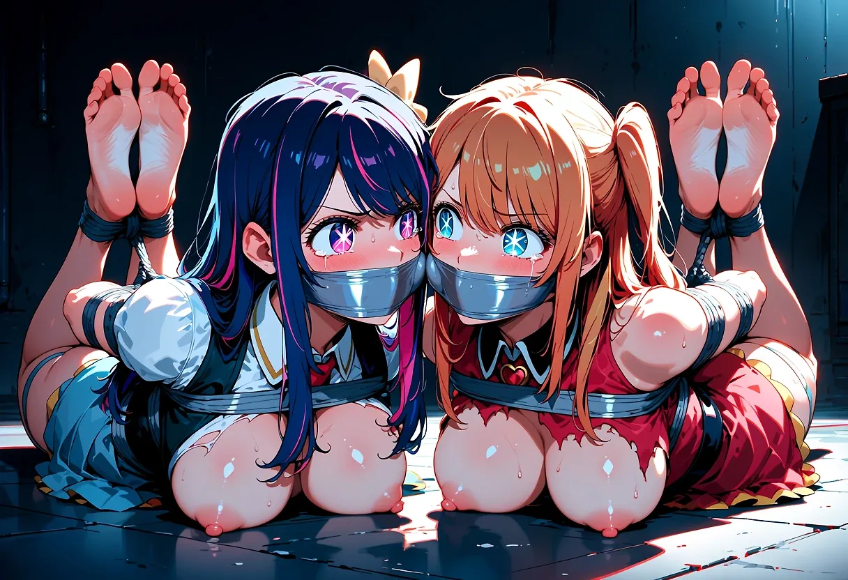 AI art "Ruby's Dream" with user description "Ruby dreamed of having an after-party with Ai Hoshino after the concert. Maybe she was influenced by Arima's gloomy stories about her own after-party. (look 2 posts ago).
She really doesn't want to wake up; she wants to stay with Ai for as long as possible, even if she's being fucked hard."