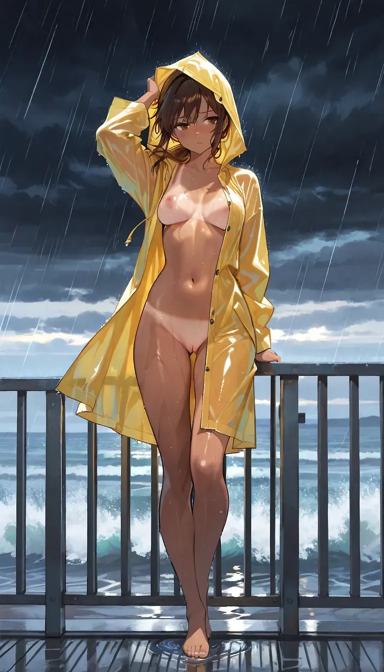 AI art "He didn't cum..." with user description "Like literally... what a jerk! 🤔"