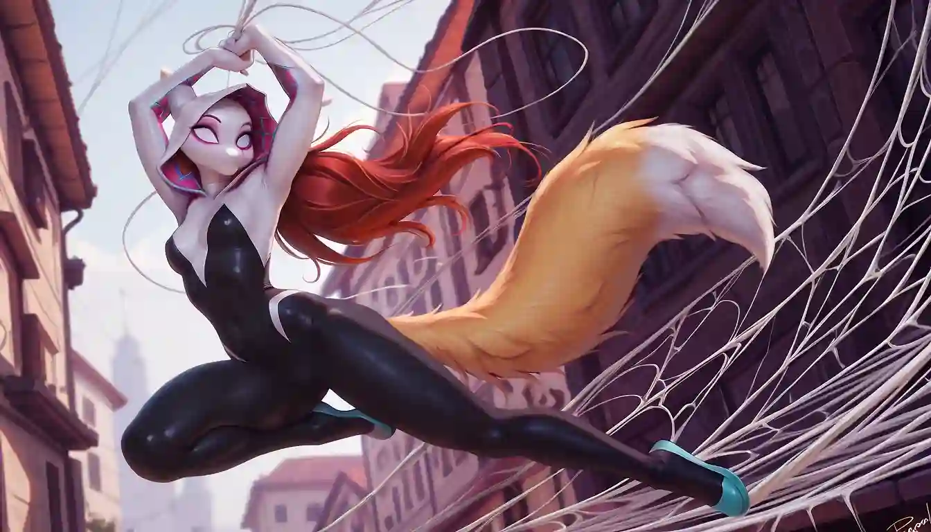 AI art "Foxy Ghost Spider"