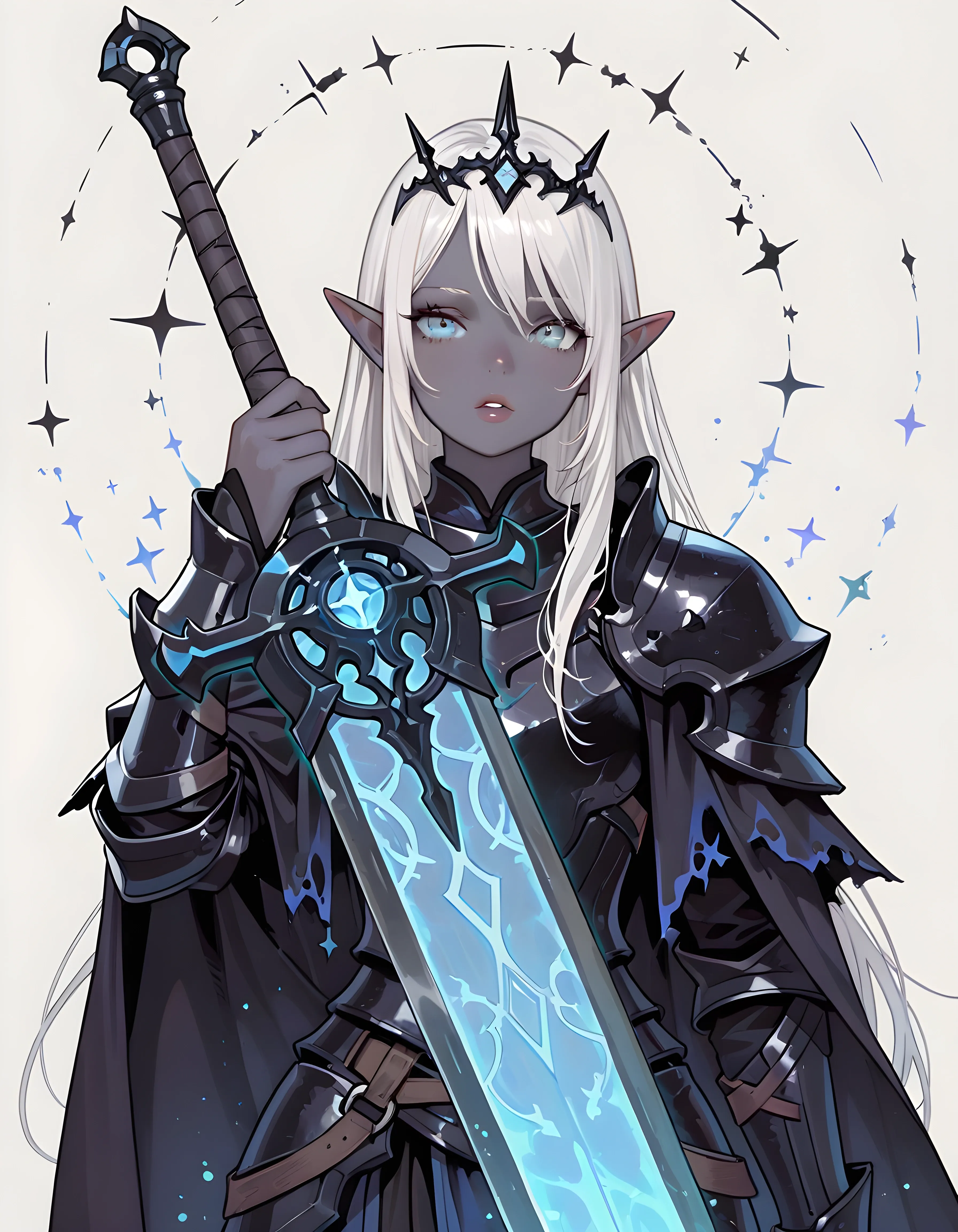 AI art "Hexblade" with user description "Aberrant mind hexblade sorlock"