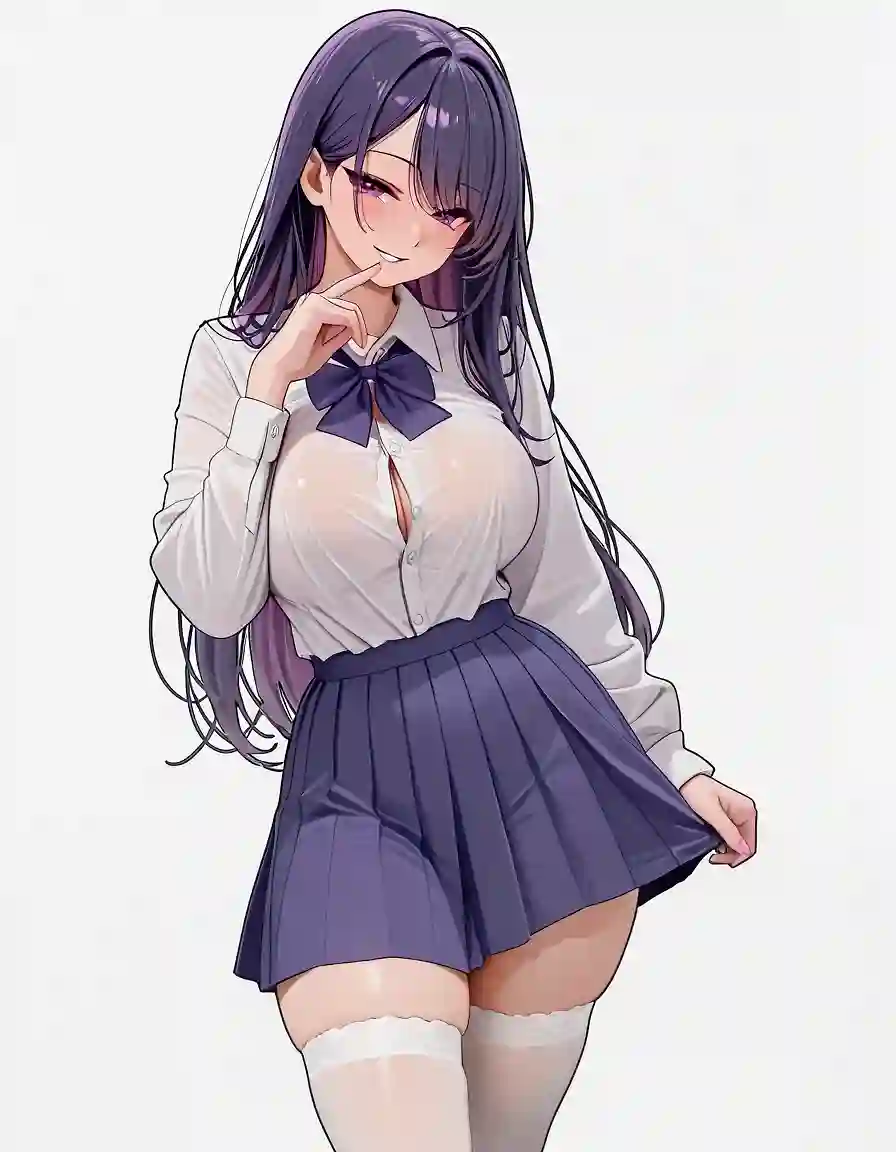 AI art "The uniform makes me hot UwU"
