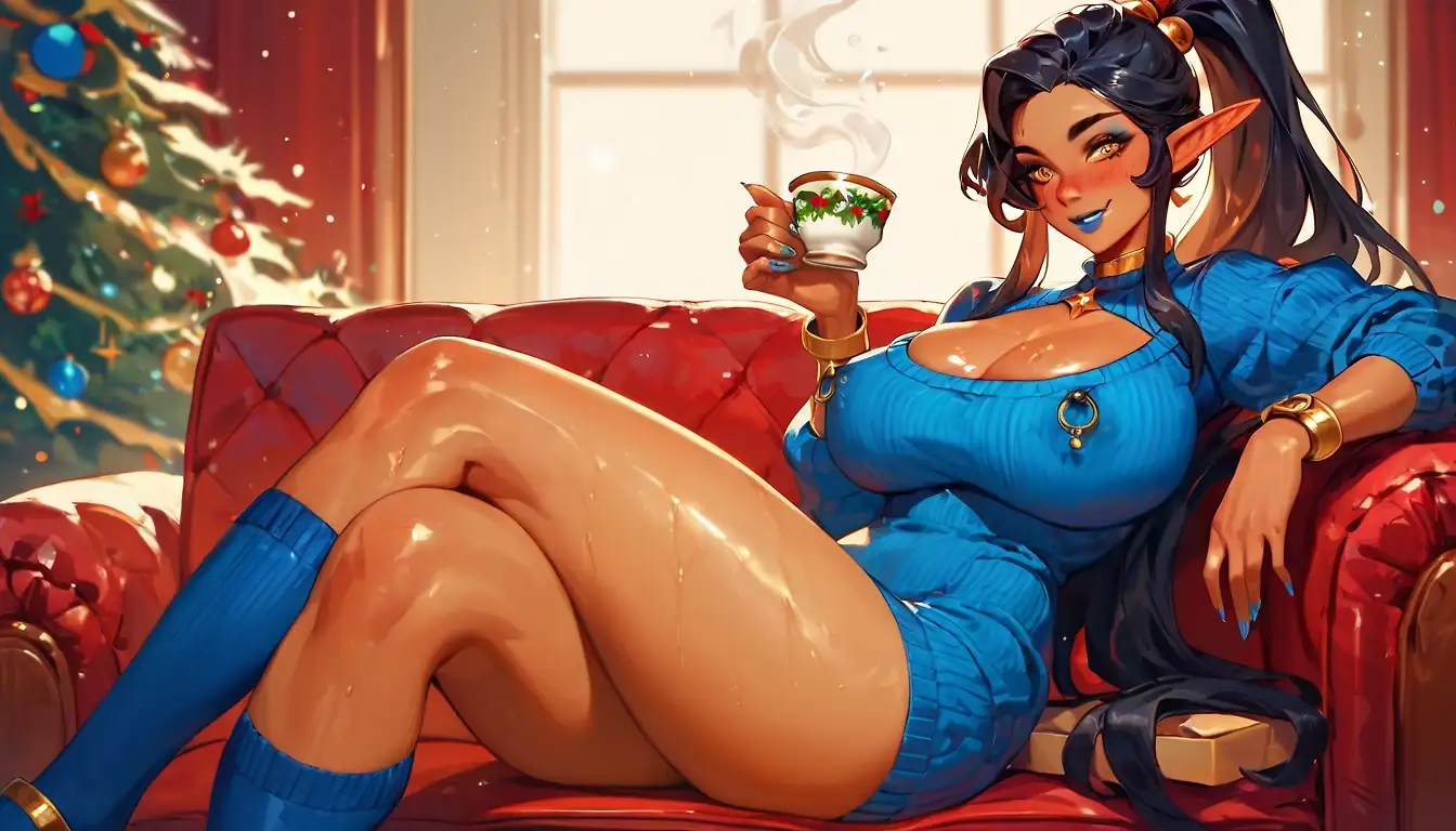 AI art "a cozy Christmas morning"