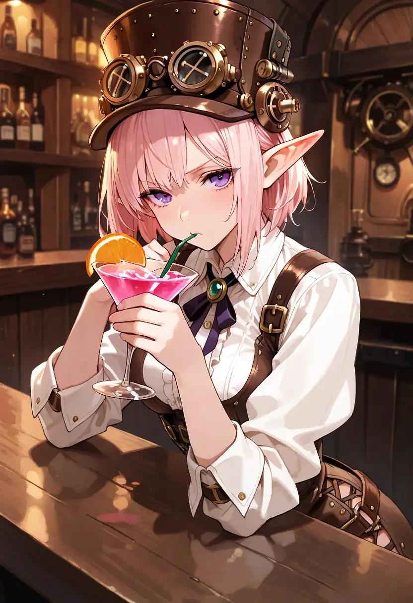 AI art "Steampunk bar"
