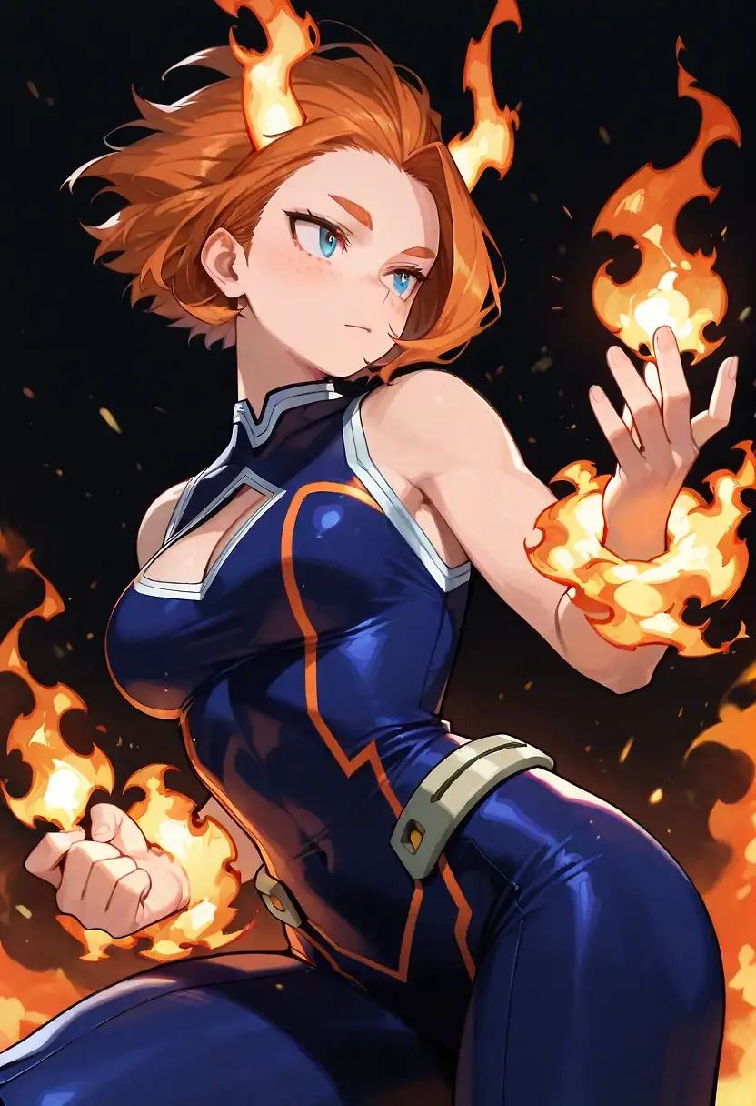 AI art 'OCs MHA test' with user description 'Testing some more OCs in MHA style'