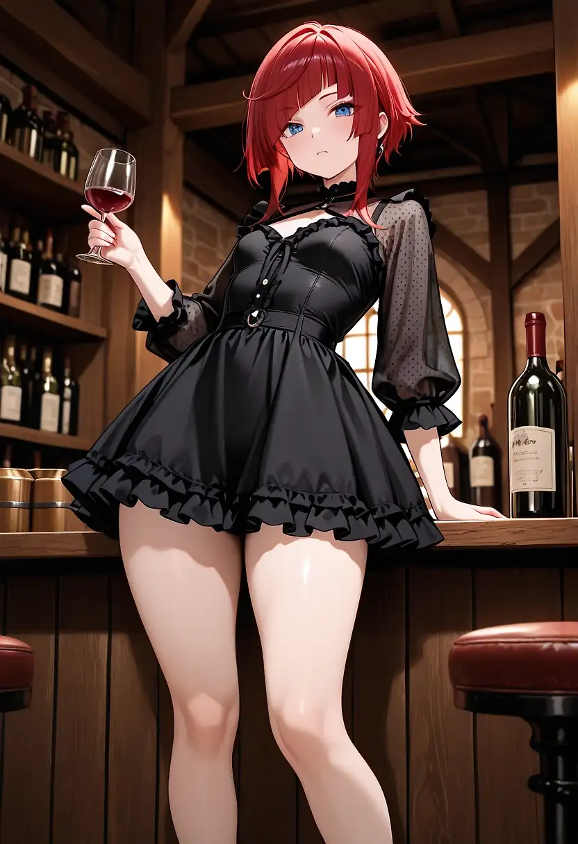 AI art 'Wine girl'
