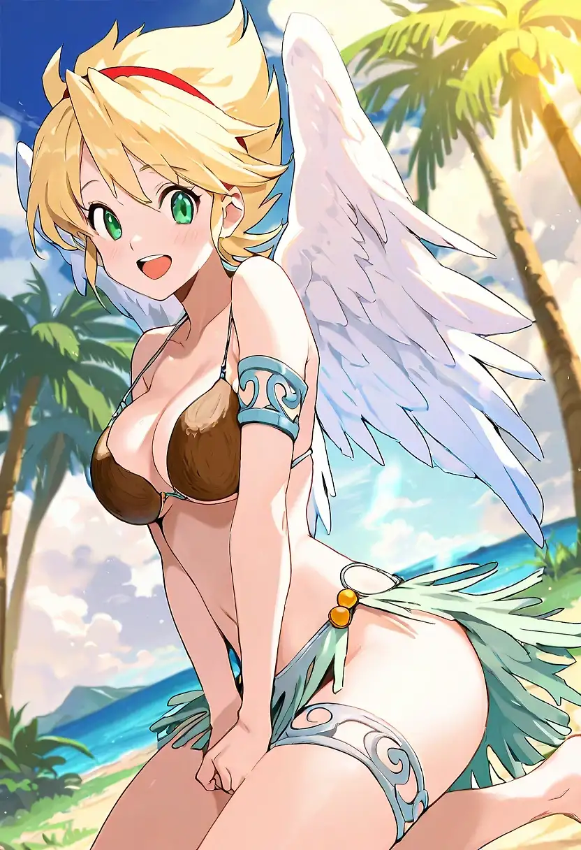 AI art "Nina's Beach Fun"
