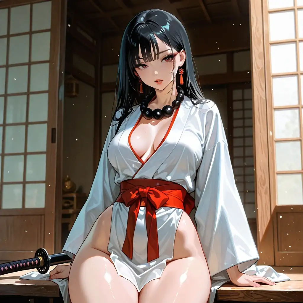 AI art 'Wait.. This isn't Bushido' with user description 'And that's not how you use the sword!'