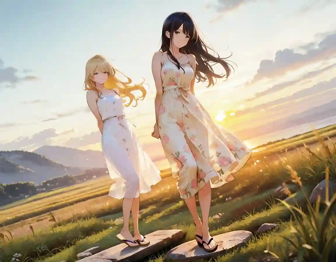 AI art "Morning walk"