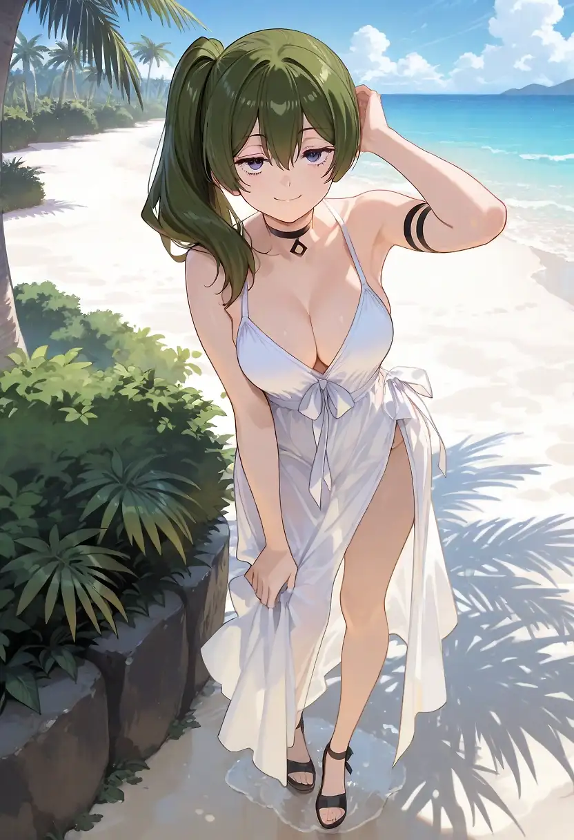 AI art "Ubel beach date!?"
