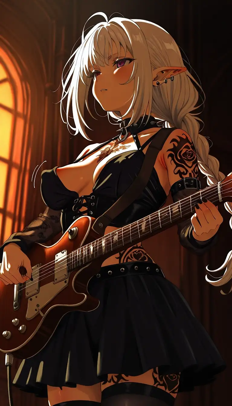 AI art 'Gothic guitar 3'