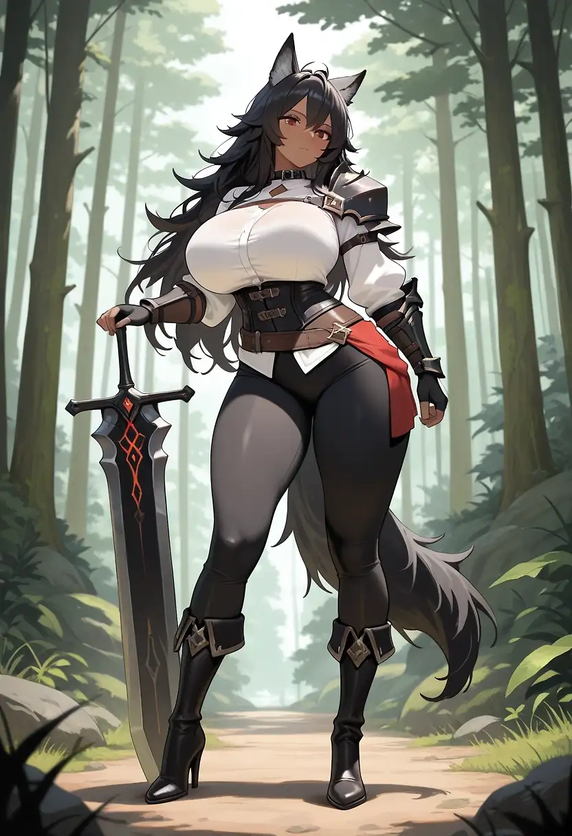 AI art 'Warrior wolf likes to play'