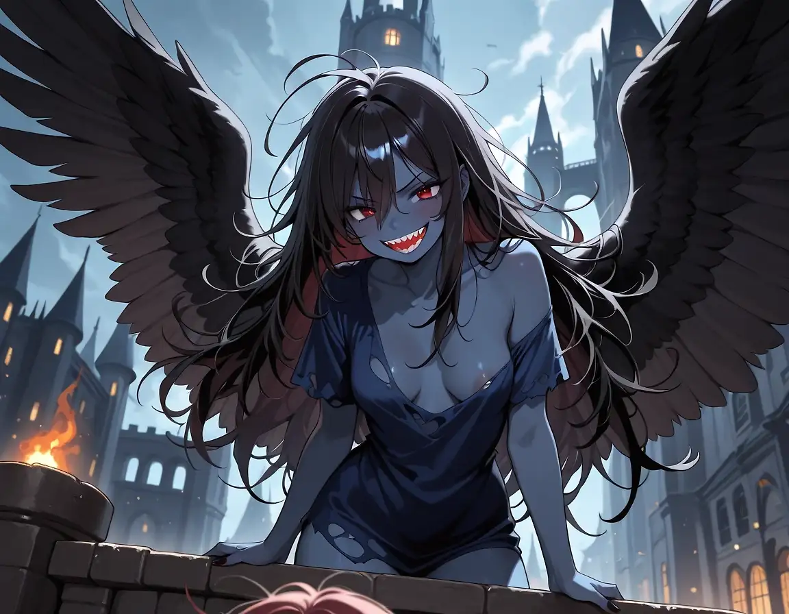 AI art 'Oz Bonus - Flying Monkies' with user description 'Requested by warmicestudios.

It took a few tries to narrow down this look.  I may have gone a bit extra with this one, lol.  Hope you like it!  (I was not able to get the little hats despite my best efforts, 🙃),

💙'