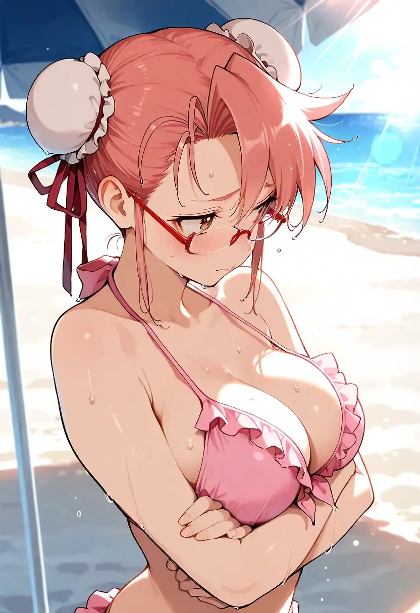 AI art 'Beach Dating with Takagi Saya (HOTD)'